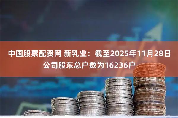 中国股票配资网 新乳业：截至2025年11月28日公司股东总户数为16236户